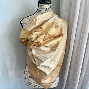 Hermes Scarf "La Musique des Spheres" by Zoe Pauwels Vintage 90cm Silk